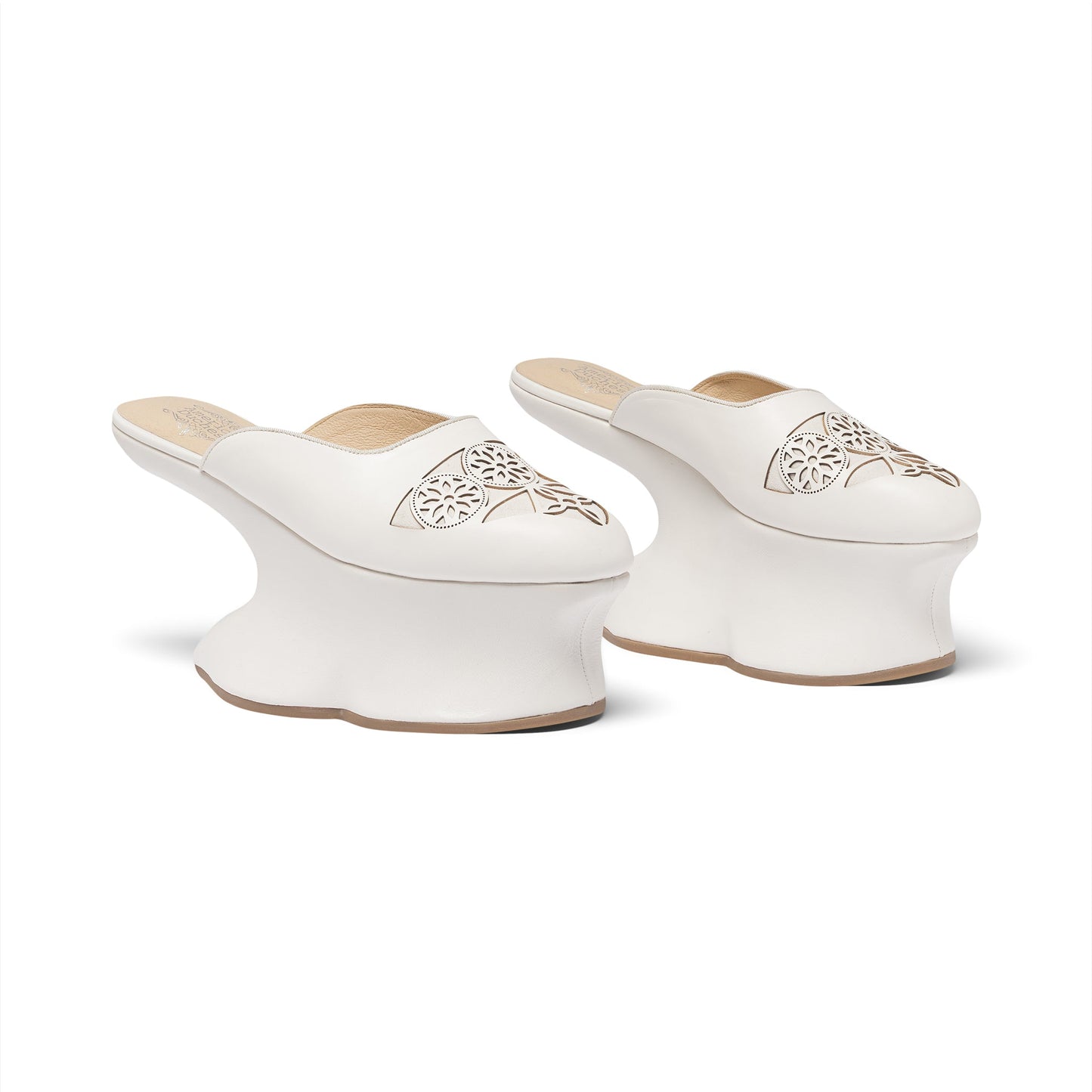 Isabella Venetian Chopines (Ivory)