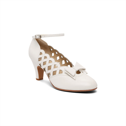 Jessie Vintage Pumps Wide (Soft Ivory)