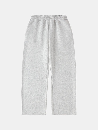 500 GSM LOOSE FIT WIDE LEG 'LIGHT FLOWER GRAY' SWEATPANTS