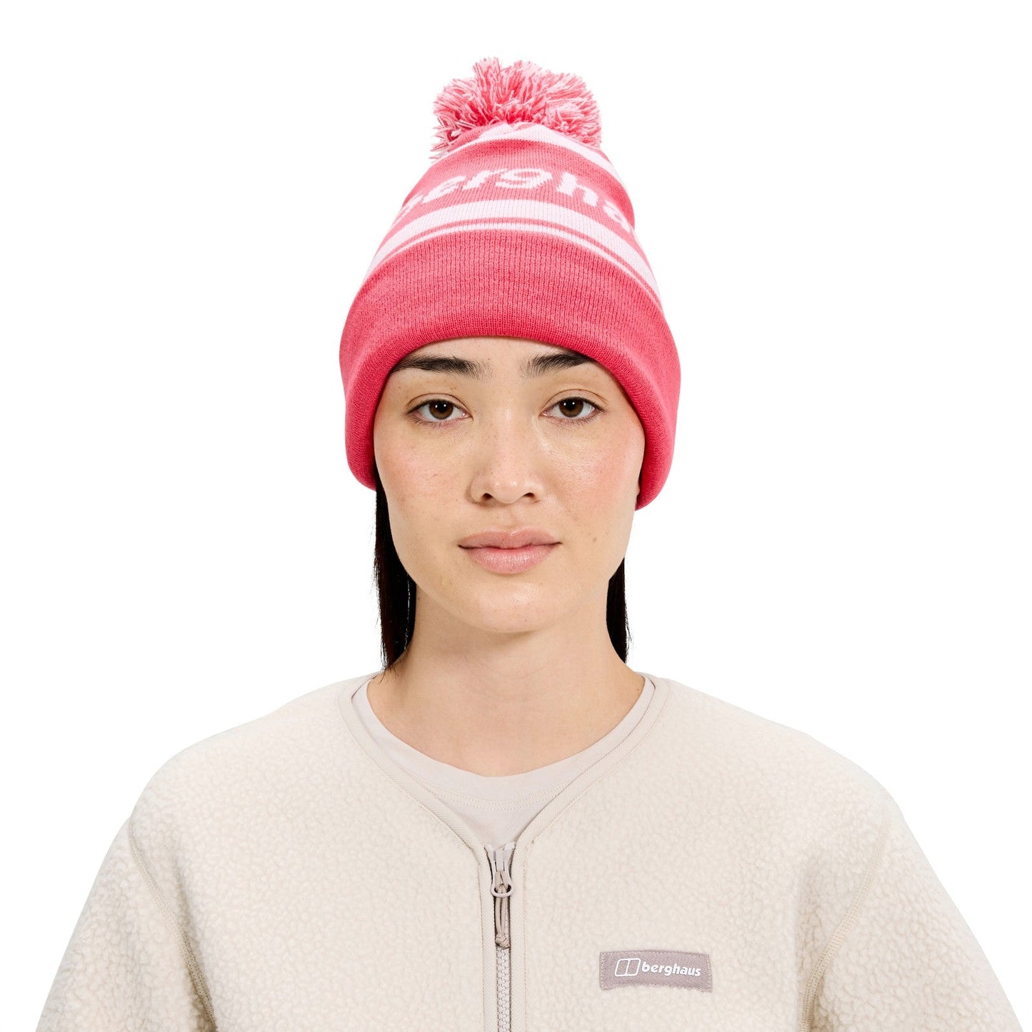Berghaus Mens Large Logo Rolled Cuff Bobble Hat