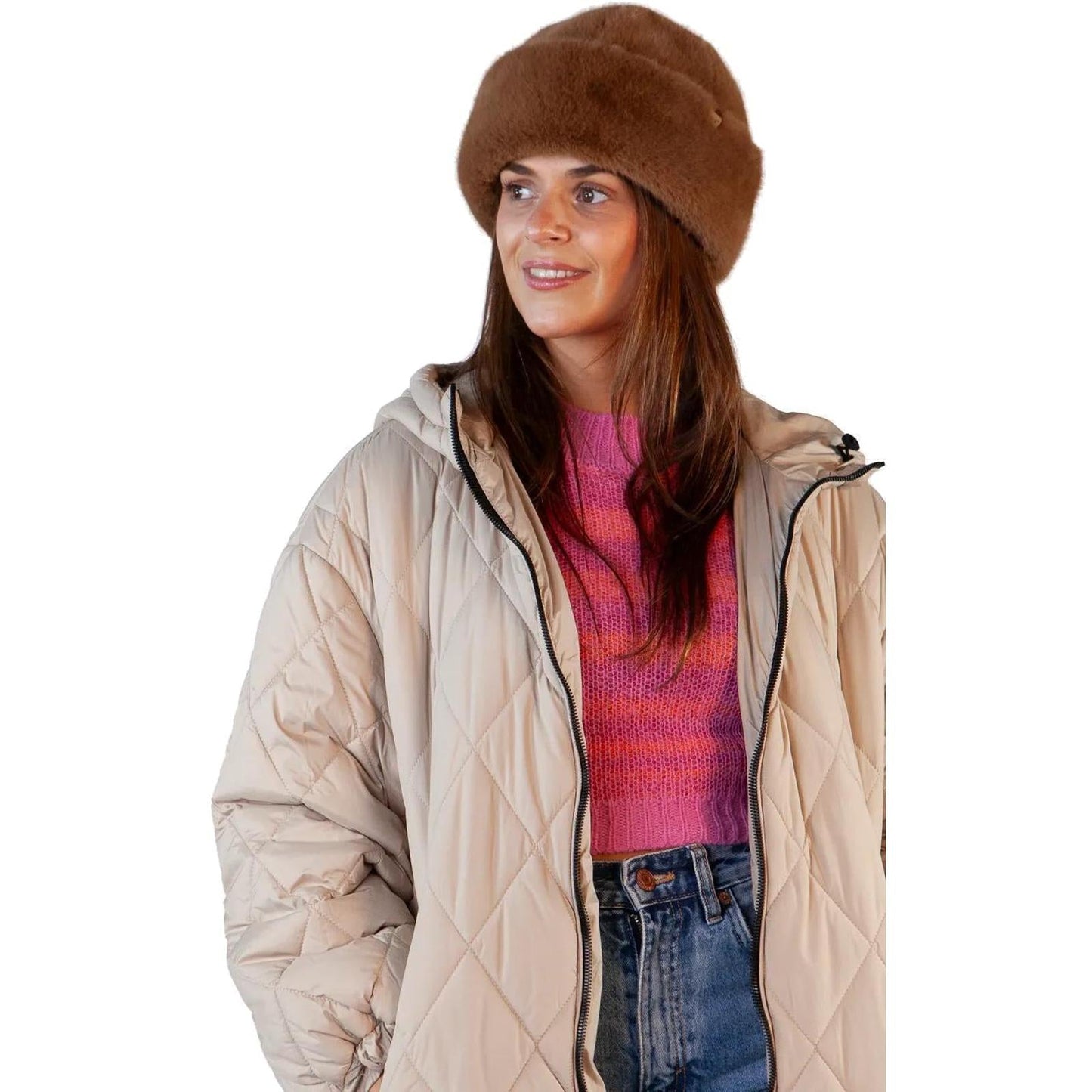 Barts Womens Cherrybush Faux Fur Cuffed Beanie Hat