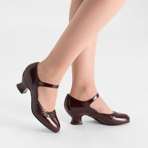 Marjorie 1920s Shoes (Cordovan)