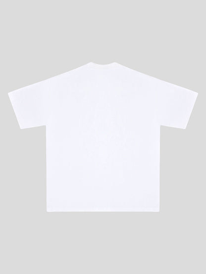 250 GSM LOOSE FIT WHITE' T-SHIRT