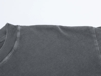 220 GSM LOOSE FIT 'WASHED GRAY' T-SHIRT