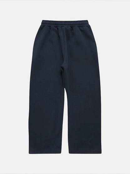 500 GSM LOOSE FIT WIDE LEG 'NAVY BLUE' SWEATPANTS