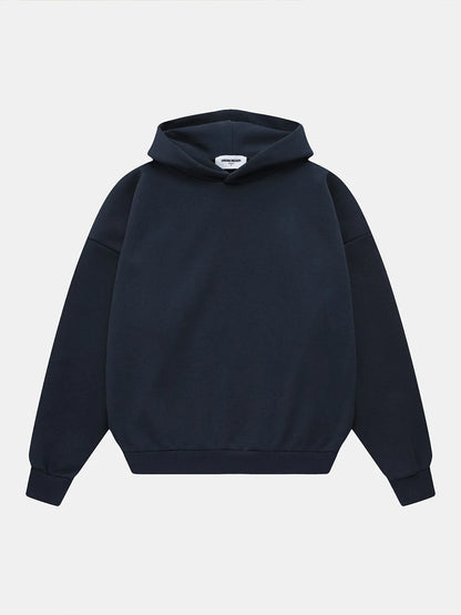 500 GSM BOXY CROPPED 'NAVY BLUE' HOODIE