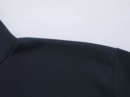 500 GSM BOXY CROPPED 'NAVY BLUE' HOODIE