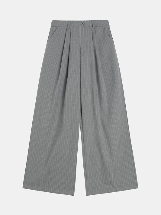 300 GSM BAGGY FIT STRIPED PLEATED 'GARY' PANTS
