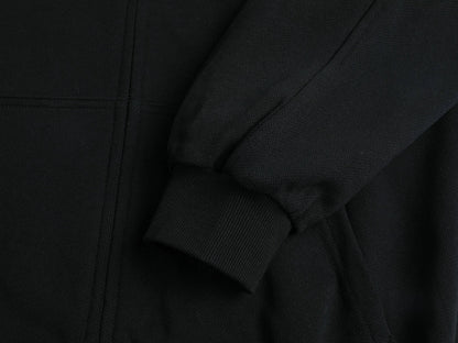 480 GSM RAGLAN BOXY CROPPED FIT ZIP-UP 'BLACK' ZIP-UP HOODIE