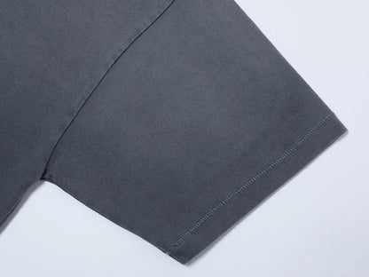 250 GSM LOOSE FIT ' WASHED DARK GRAY' T-SHIRT