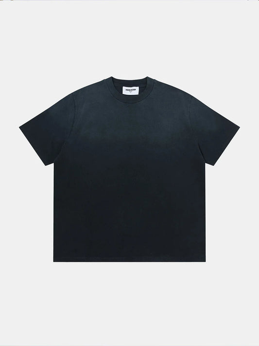 320 GSM BOXY CROPPED 'WASHED NAVY BLUE' T-SHIRT