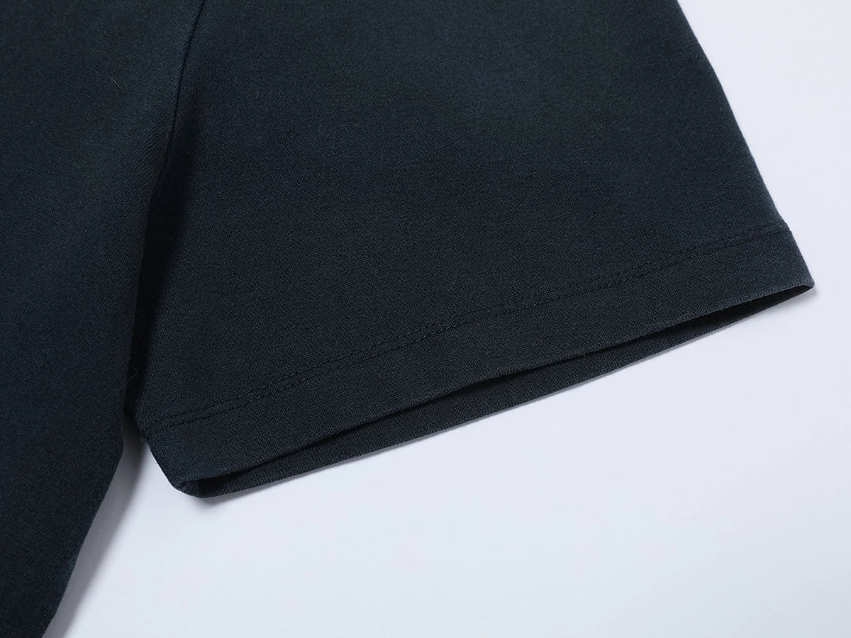 320 GSM BOXY CROPPED 'WASHED NAVY BLUE' T-SHIRT