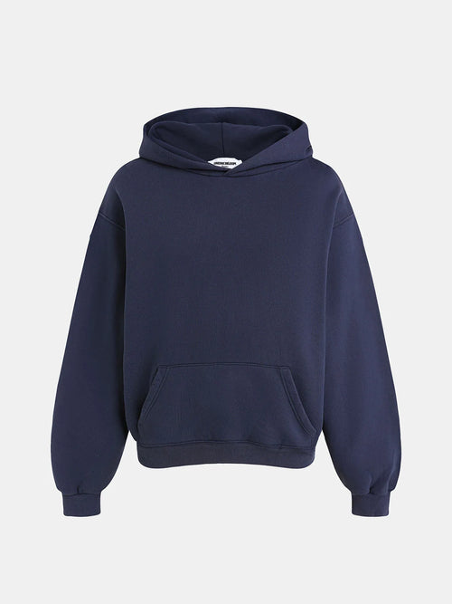 480 GSM FLEECE CROPPED FIT 'NAVE BLUW' HOODIE