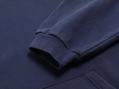 480 GSM FLEECE CROPPED FIT 'NAVE BLUW' HOODIE
