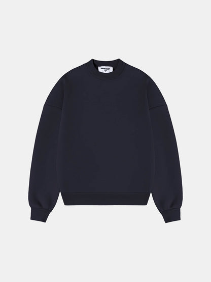 630 GSM BOXY CROPPED FIT 'NAVY BLUE' CREWNECK