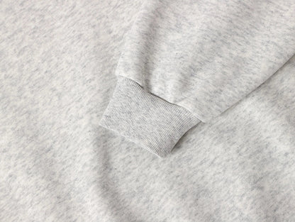 500 GSM BOXY CROPPED 'LIGHT FLOWER GRAY' HOODIE