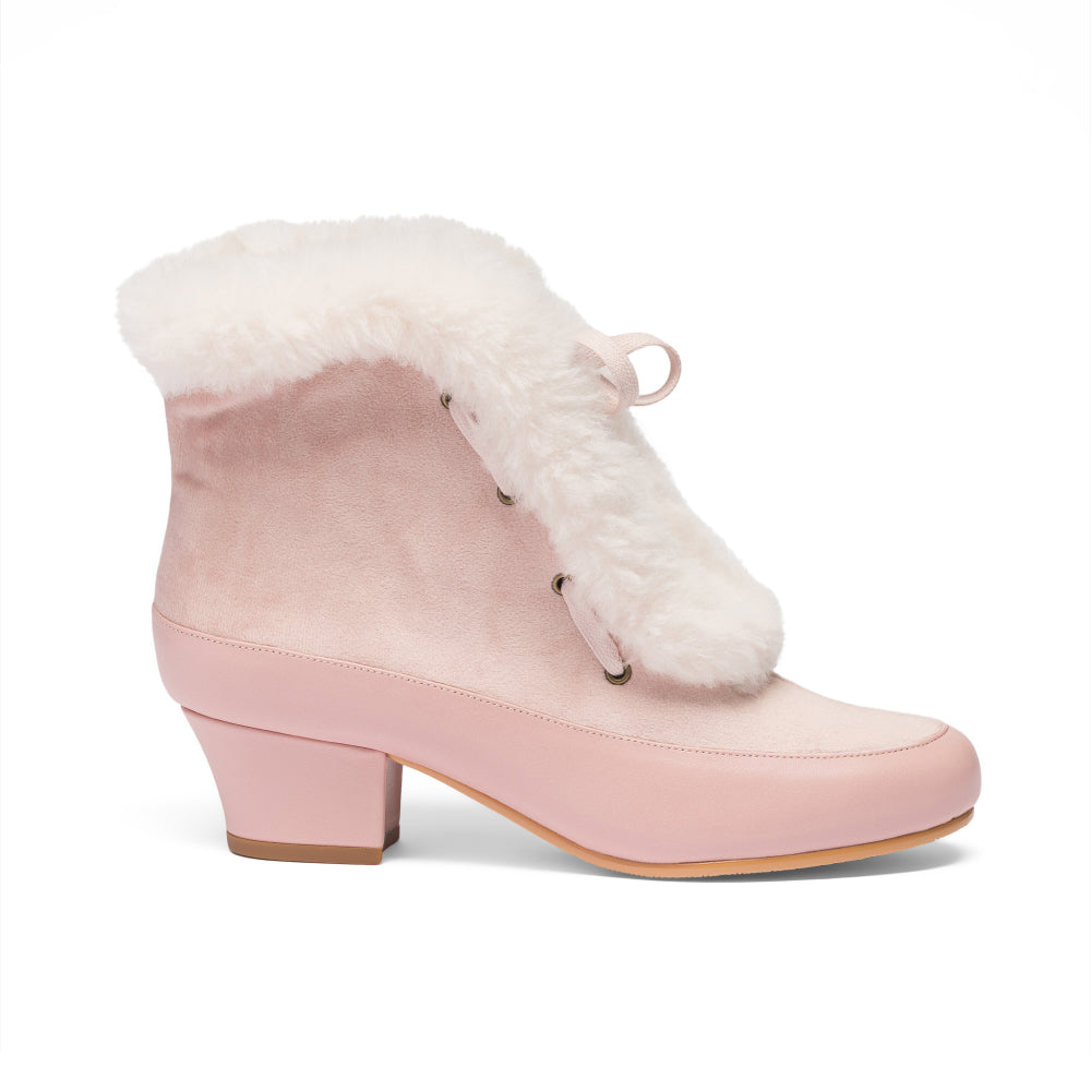 Alpen Retro Winter Booties (Candy Pink/Ivory)