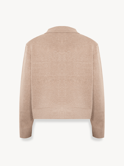 Beige Eather Cardigan