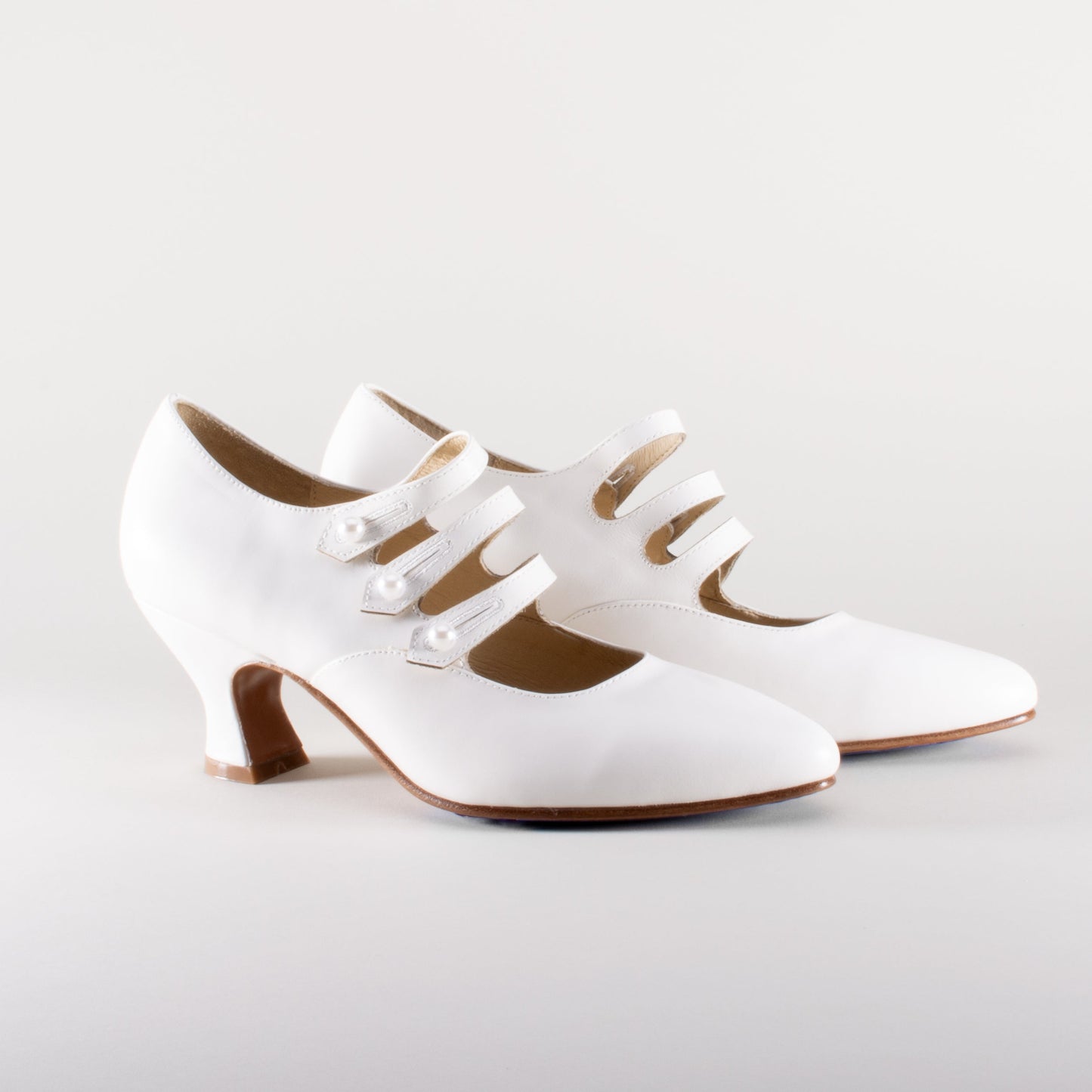 Bellatrix Edwardian Shoes (Soft Ivory)