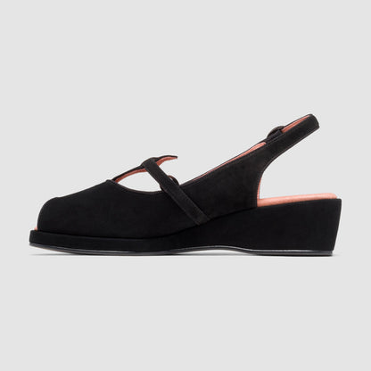 Betty Vintage Sandals (Black Suede)