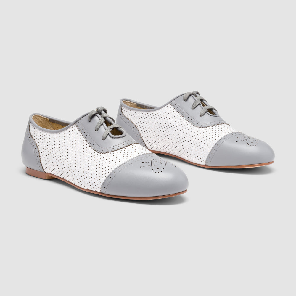 Beverly Sporting Flats (Grey/Soft White)