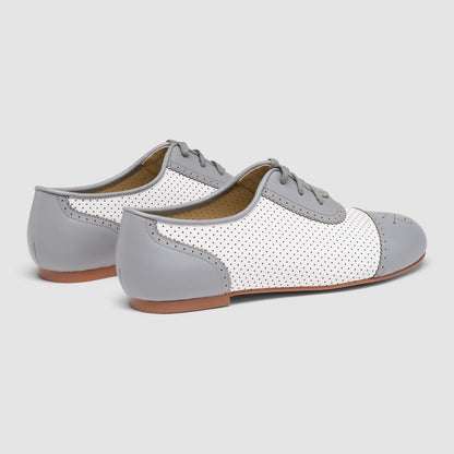 Beverly Sporting Flats (Grey/Soft White)