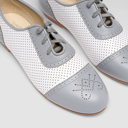Beverly Sporting Flats (Grey/Soft White)