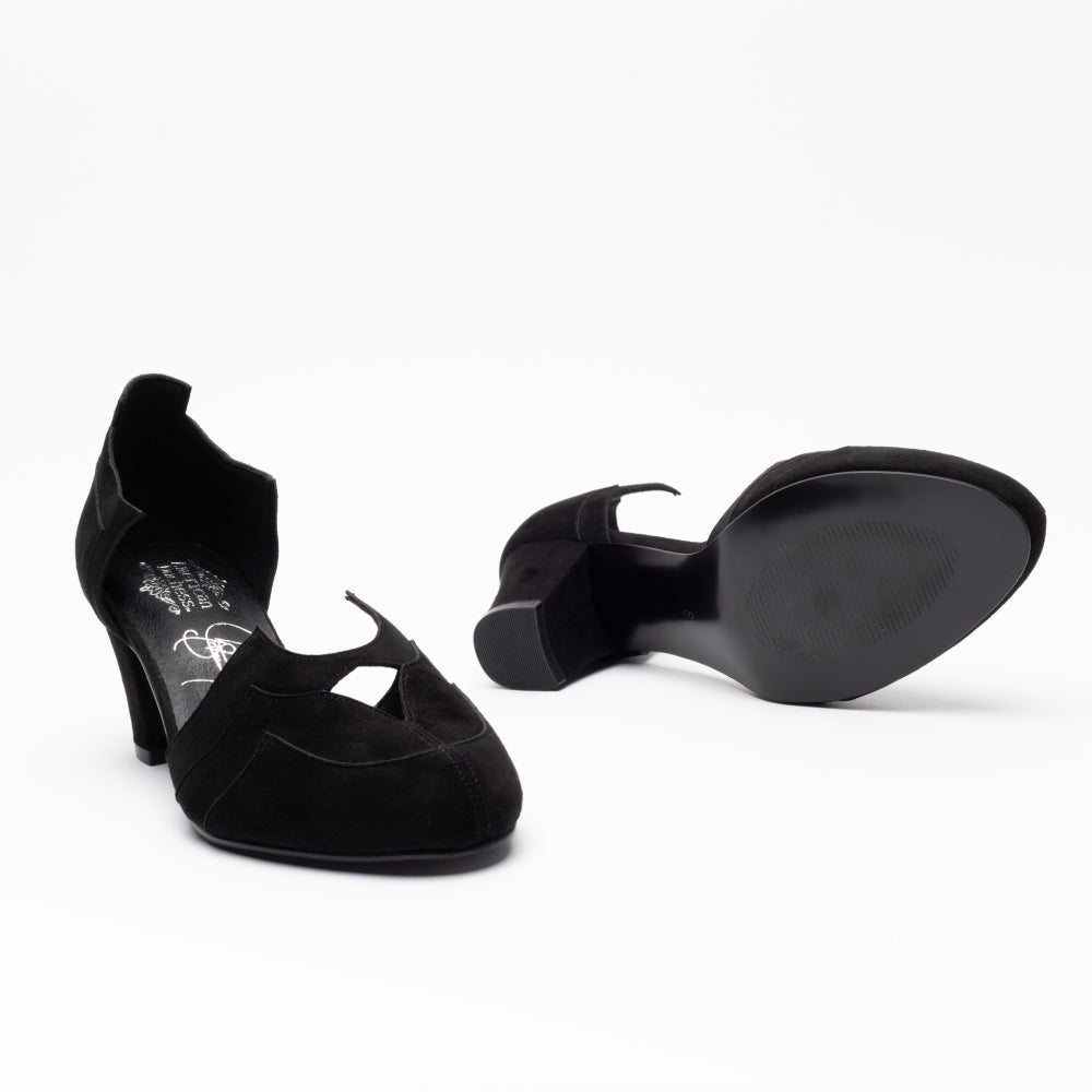 Christine Vintage Pumps (Widow Black)