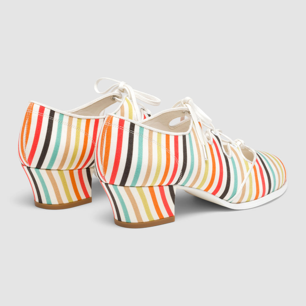 Clementine Vintage Ghillie Shoes (Multi-Stripe)