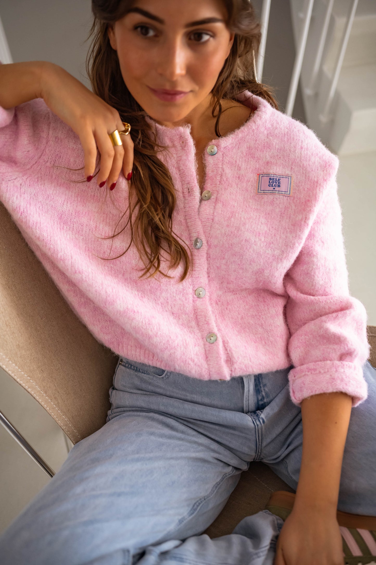 Pink Harris Cardigan