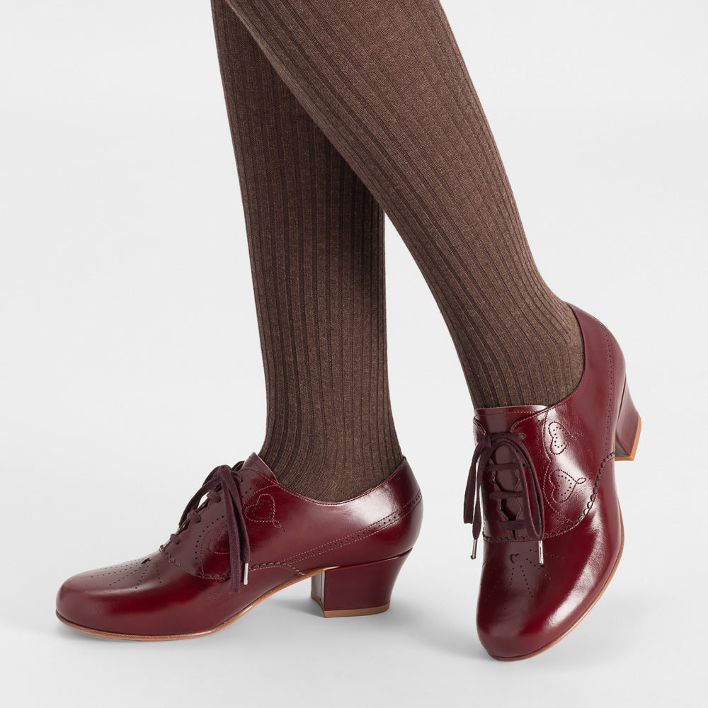 Gretel Vintage Oxfords (Burgundy)