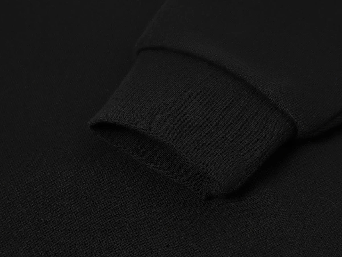 520 GSM BOXY CROPPED FIT 'BLACK' CREWNECK