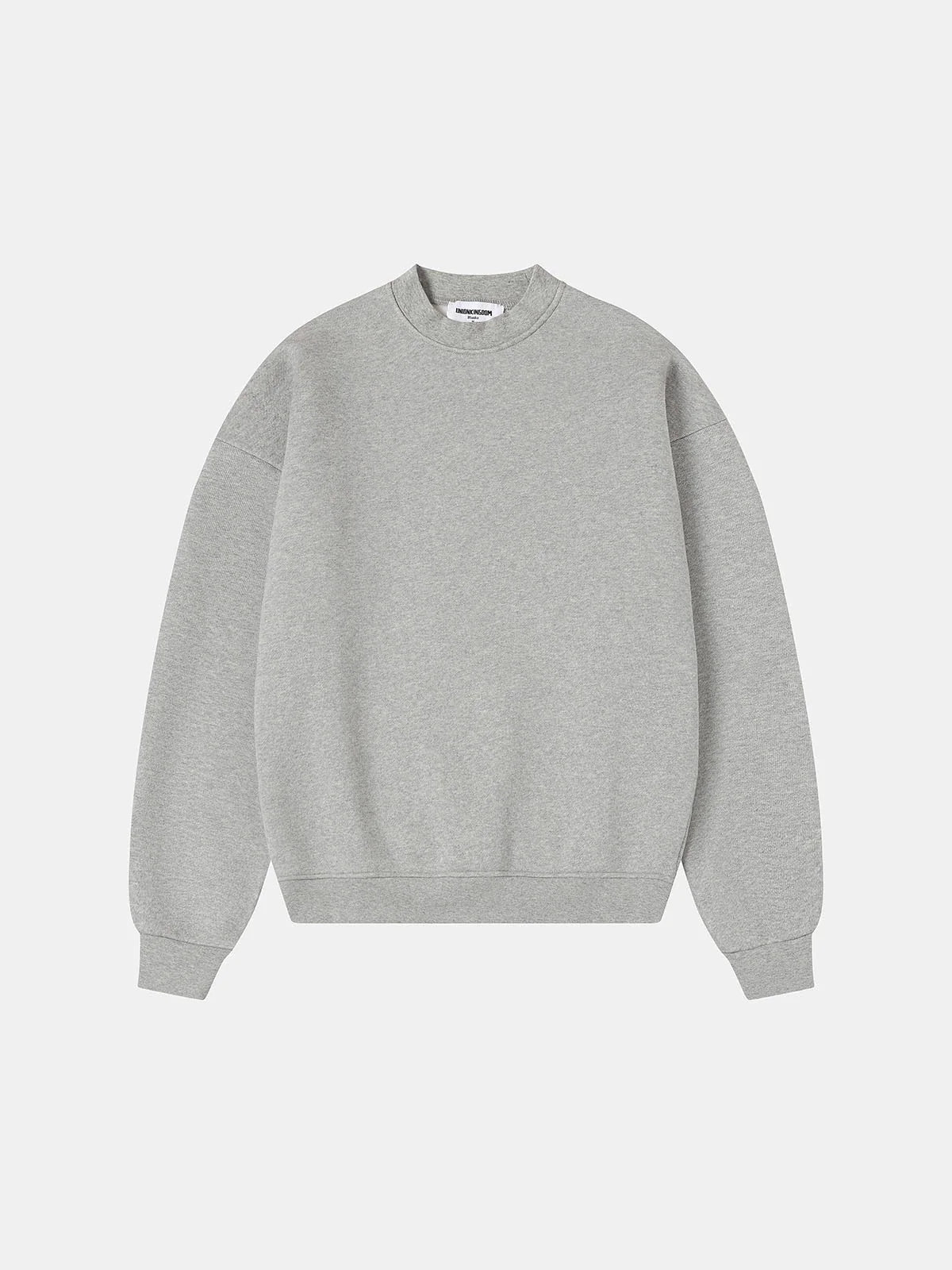 520 GSM BOXY CROPPED FIT 'FLOWER GRAY' CREWNECK
