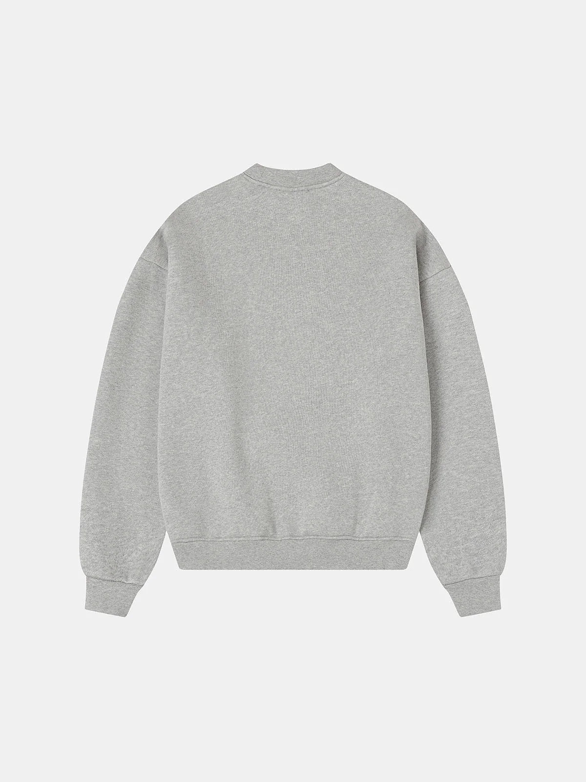520 GSM BOXY CROPPED FIT 'FLOWER GRAY' CREWNECK