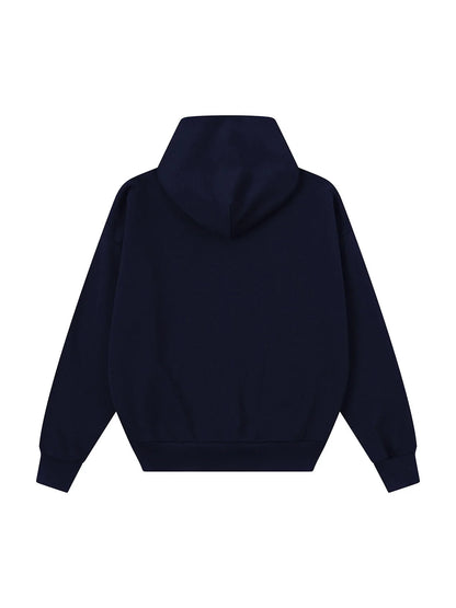 480 GSM TERRY BOX 'NAVY BLUE' ZIP-UP HOODIE