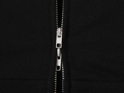 480 GSM TERRY BOX 'BLACK' ZIP-UP HOODIE
