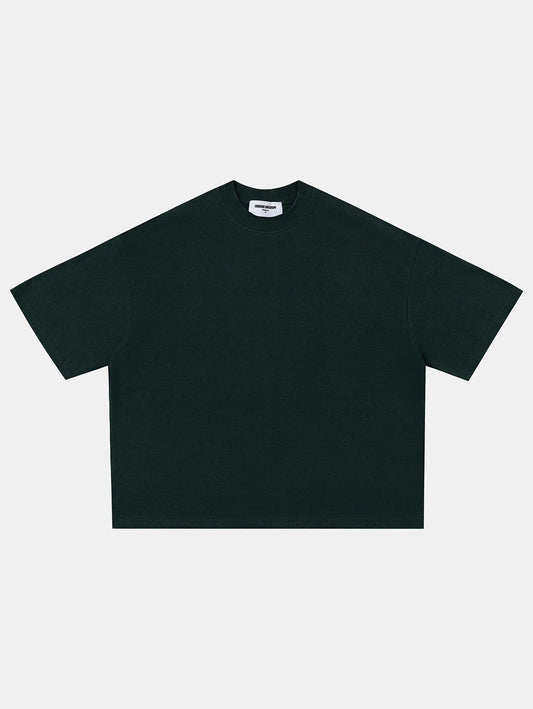 240 GSM BOXY CROPPED FIT 'DEEP GREEN' T-SHIRT