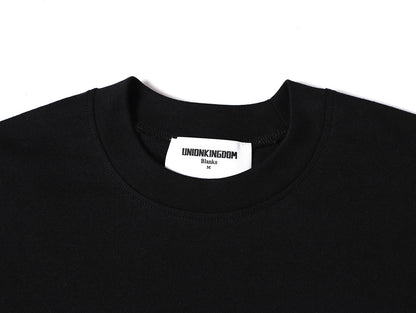 240 GSM BOXY CROPPED FIT 'BLACK' T-SHIRT