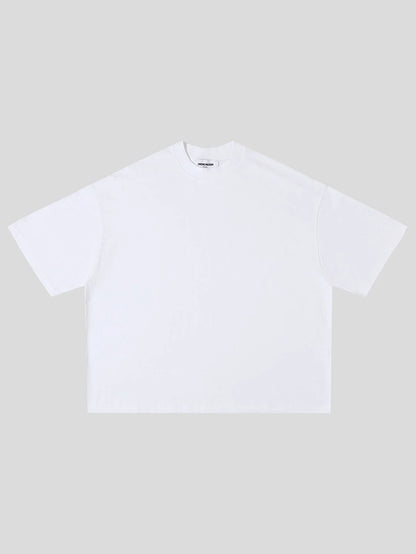 240 GSM BOXY CROPPED FIT 'WHITE' T-SHIRT