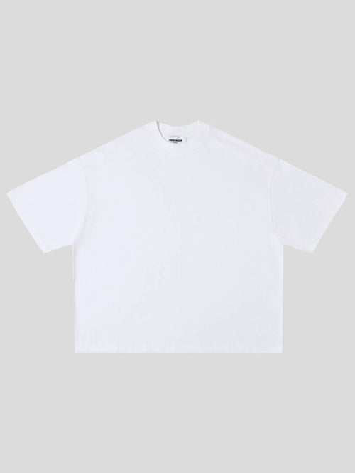 240 GSM BOXY CROPPED FIT 'WHITE' T-SHIRT