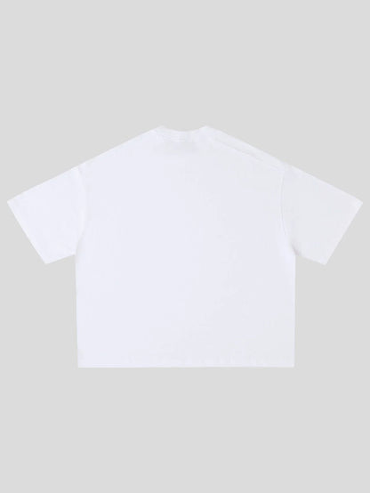 240 GSM BOXY CROPPED FIT 'WHITE' T-SHIRT