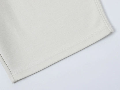 420 GSM MID-LENGTH LOOSE FIT 'OFF WHITE' SHORTS