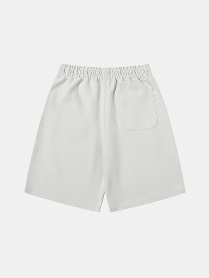 420 GSM MID-LENGTH LOOSE FIT 'OFF WHITE' SHORTS
