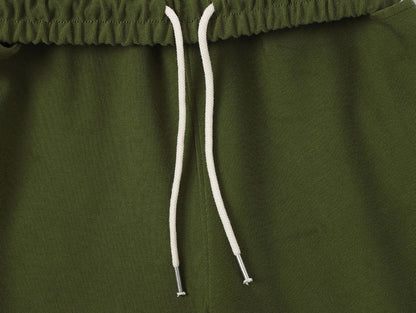 420 GSM MID-LENGTH LOOSE FIT 'MOSS GREEN' SHORTS