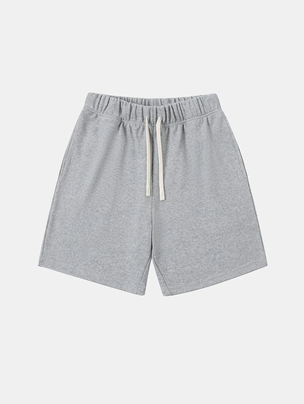 400 GSM COARSE NEEDLE 'FLOWER GRAY' SHORTS