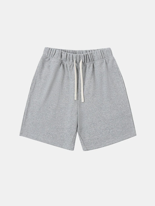 400 GSM COARSE NEEDLE 'FLOWER GRAY' SHORTS