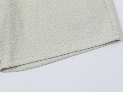 400 GSM COARSE NEEDLE 'OFF-WHITE' SHORTS