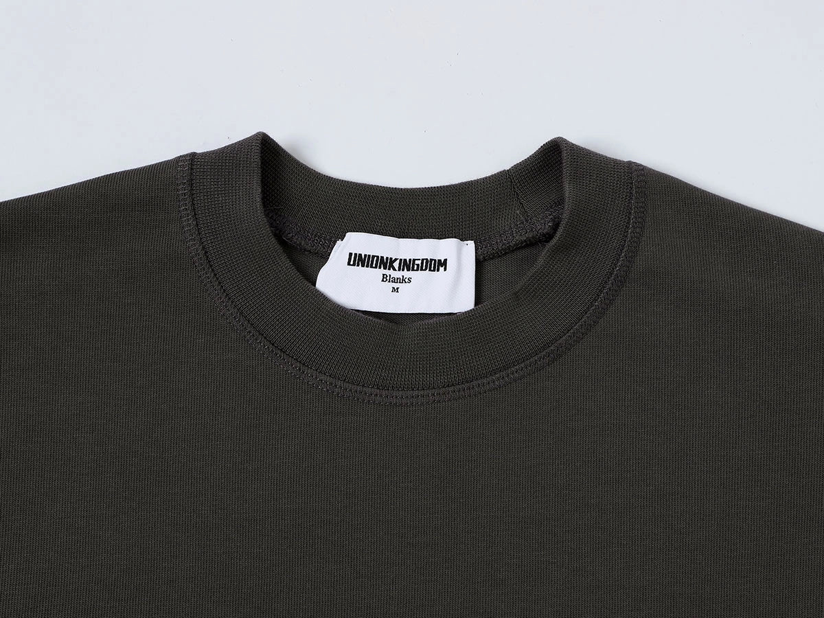 400 GSM BOXY CROPPED FIT 'GRAPHITE GRAY' T-SHIRT