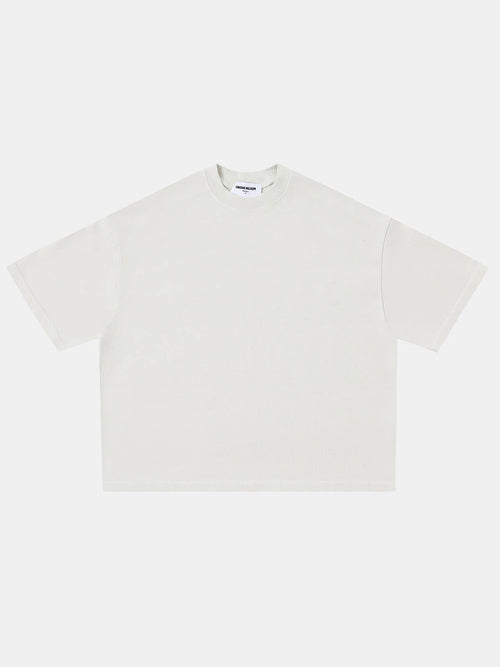 400 GSM BOXY CROPPED FIT 'OFF WHITE' T-SHIRT