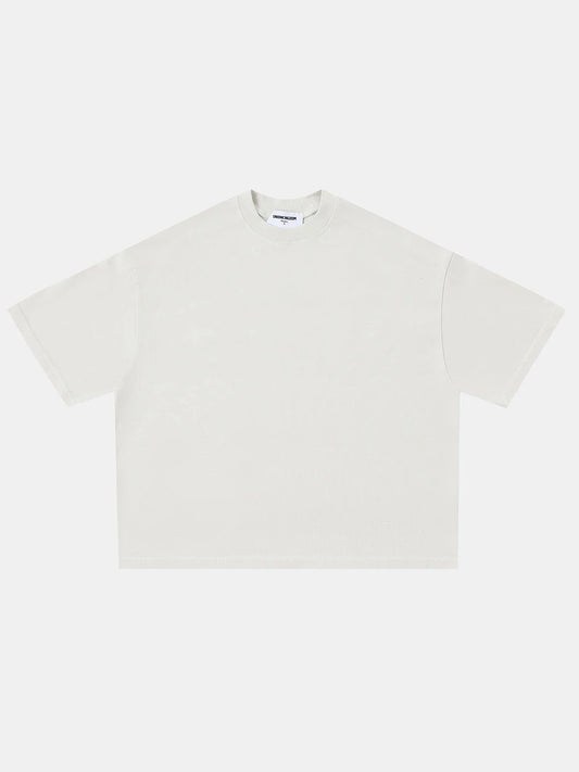 400 GSM BOXY CROPPED FIT 'OFF WHITE' T-SHIRT